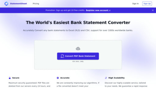 StatementSheet preview