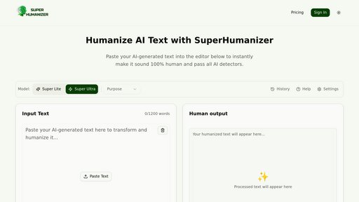 SuperHumanizer preview