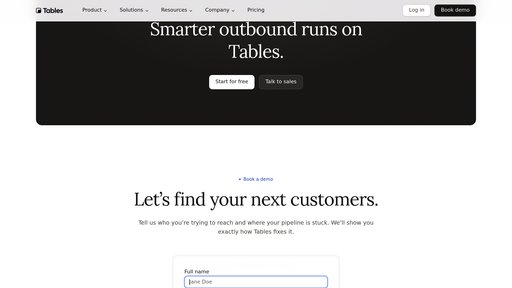 Tables preview