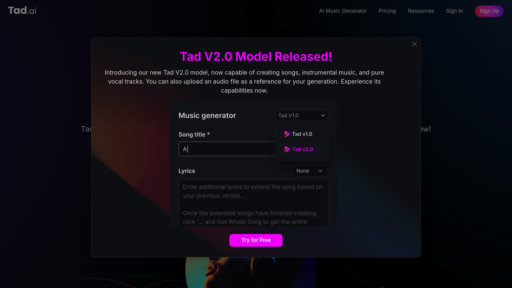 Tad AI preview