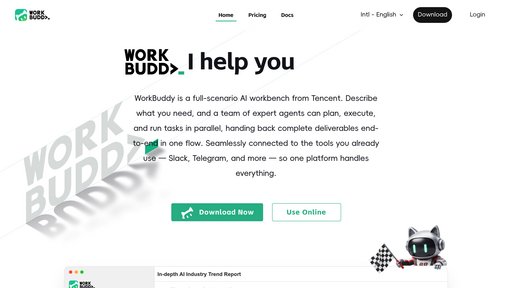 Tencent WorkBuddy preview