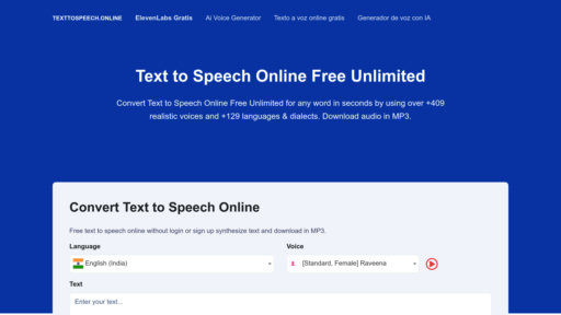 Text To Speech Online preview