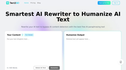 Text2Go AI preview