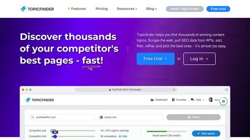 Topicfinder preview