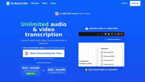 TurboScribe preview