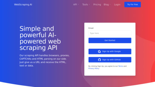 WebScraping.AI preview