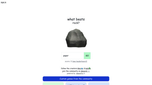 What Beats Rock Game preview