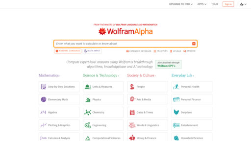 WolframAlpha preview