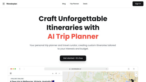 Wonderplan AI preview