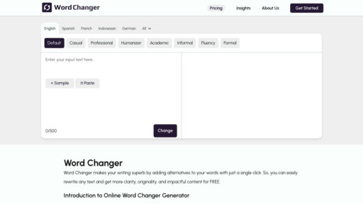 Word Changer preview