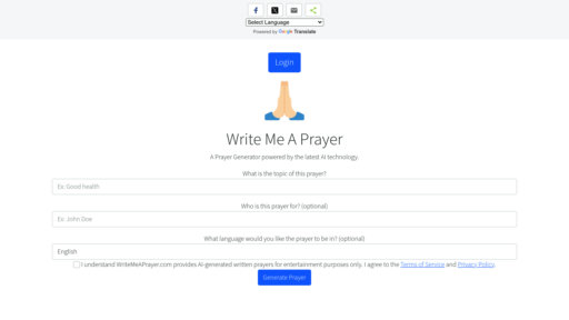 Write Me A Prayer preview