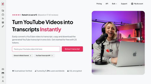 YouTube Transcript preview