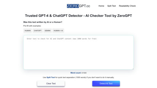 ZeroGPT preview