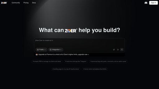 Zoer AI preview