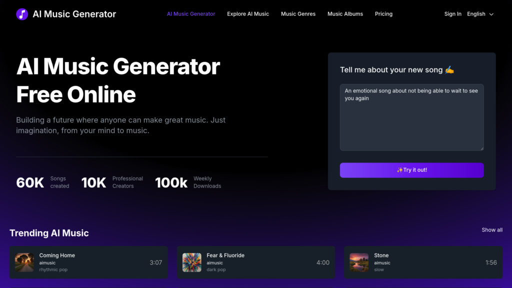 AI Music Generator preview