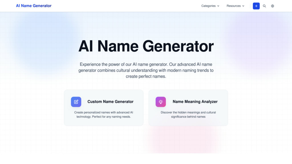 AI Name Generator preview