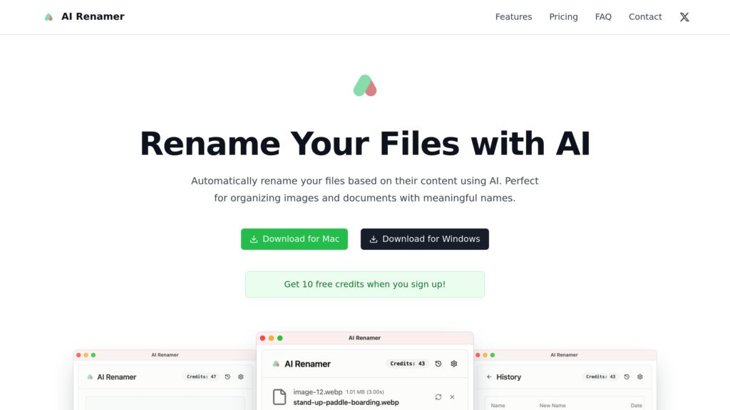AI Renamer preview
