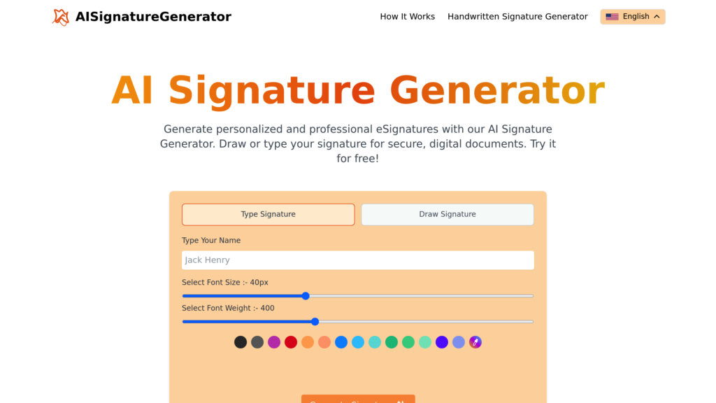 AI Signature Generator preview