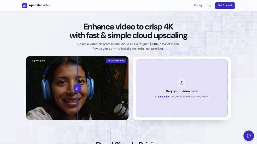 AI Video Upscaler preview