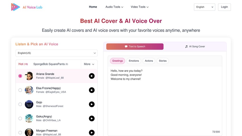 AI Voice Lab preview
