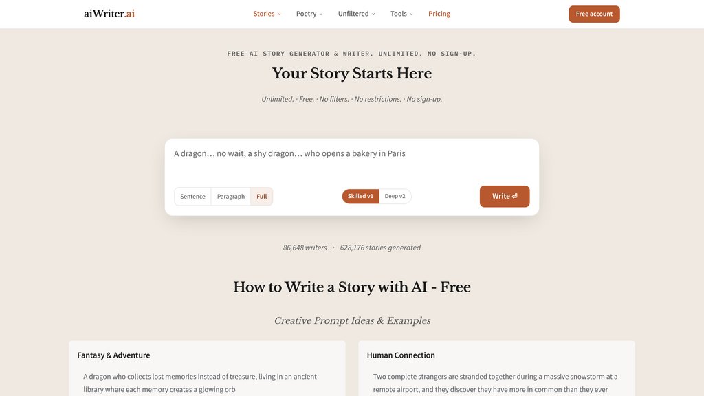 aiWriter.ai preview