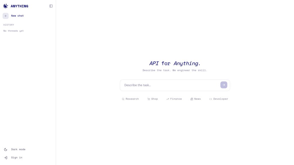 Anything API preview