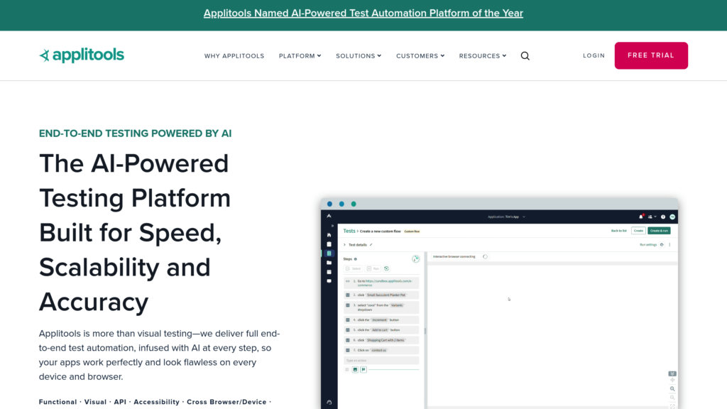 Applitools preview