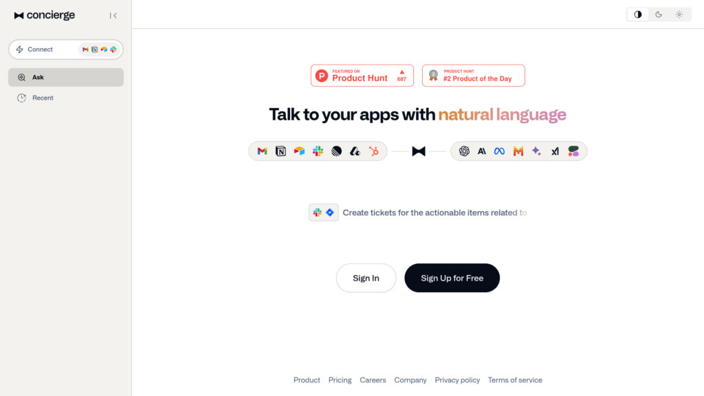 Ask Concierge AI preview