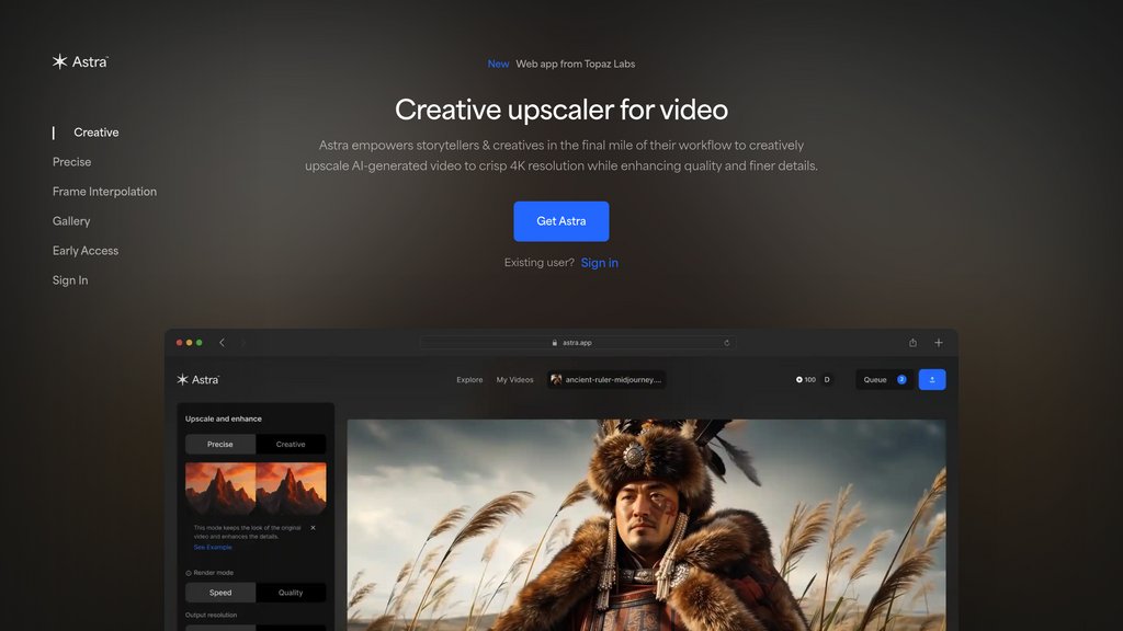 Astra Video Upscaler preview