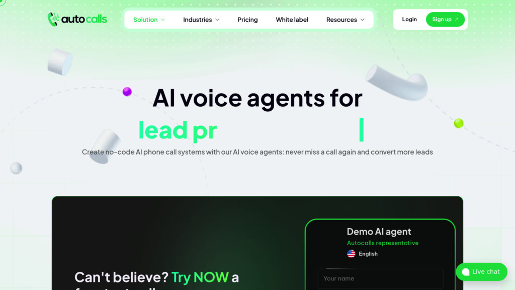 AutoCalls AI preview