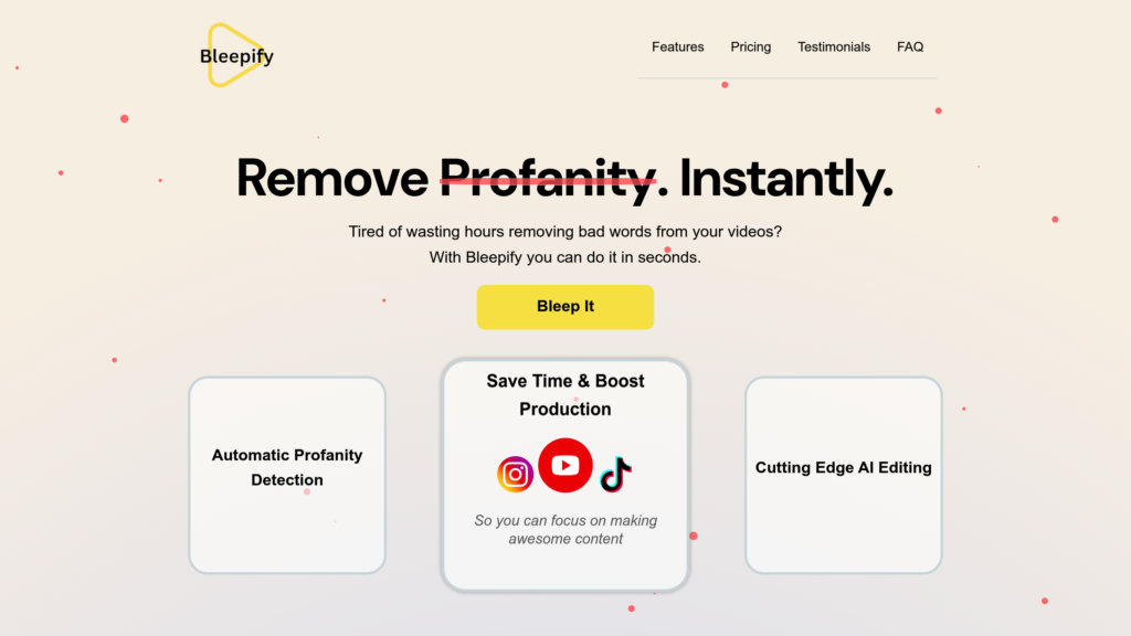Bleepify preview