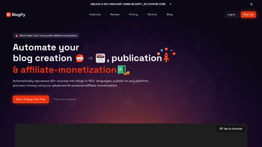 Blogify preview