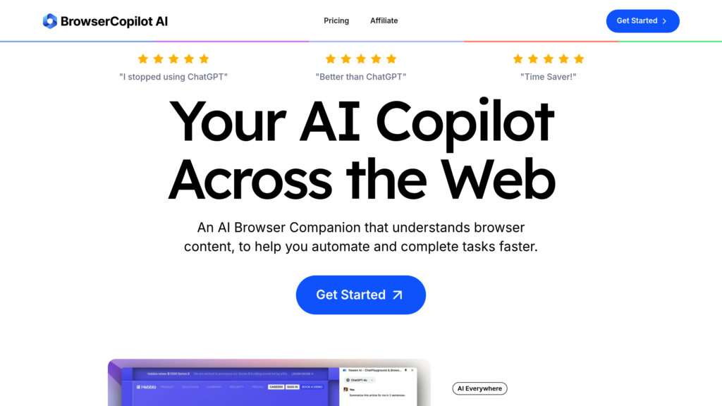 Browser Copilot AI preview