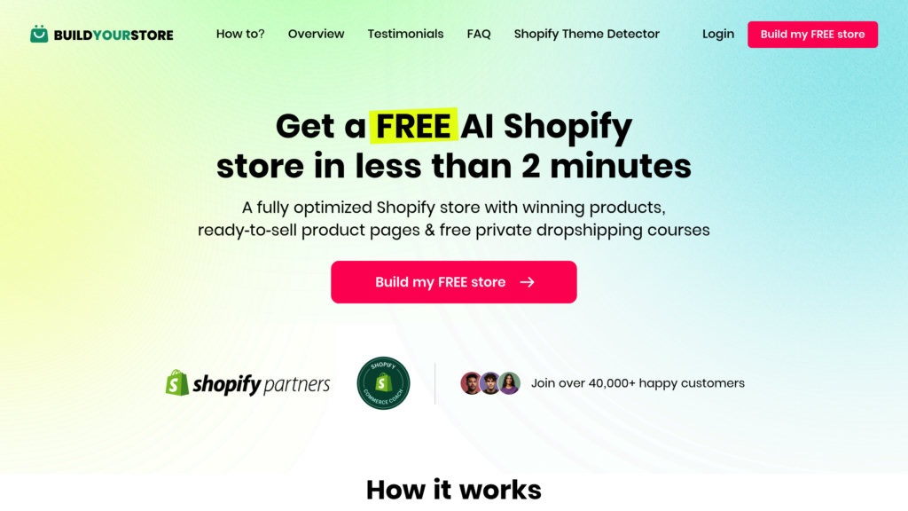 Build Your Store preview