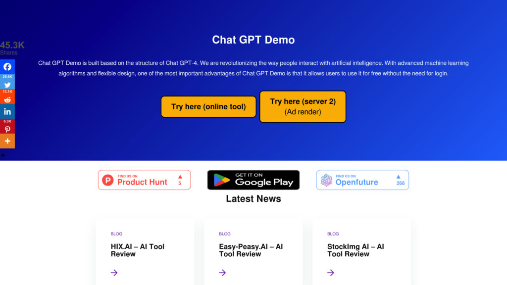 Chat GPT Demo preview