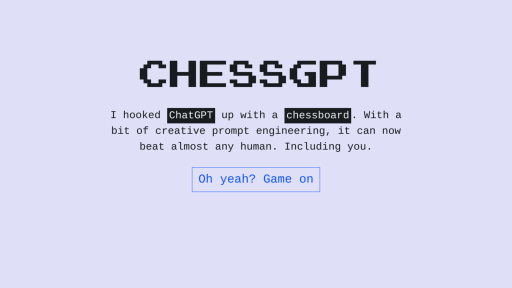 ChessGPT preview