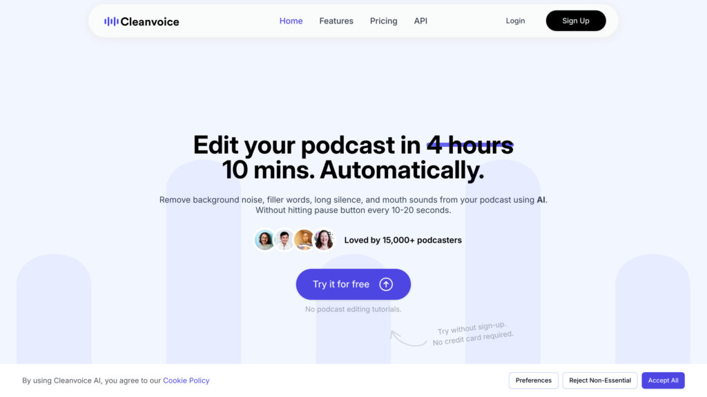 Cleanvoice AI preview