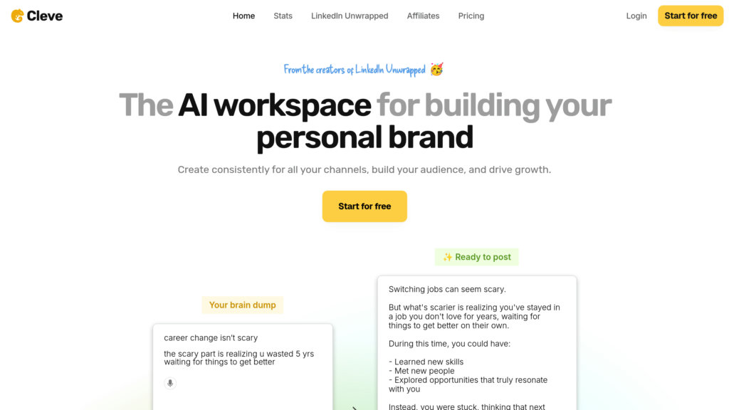 Cleve AI preview