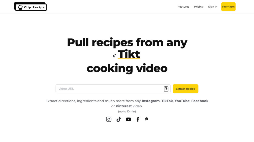 Clip Recipe preview