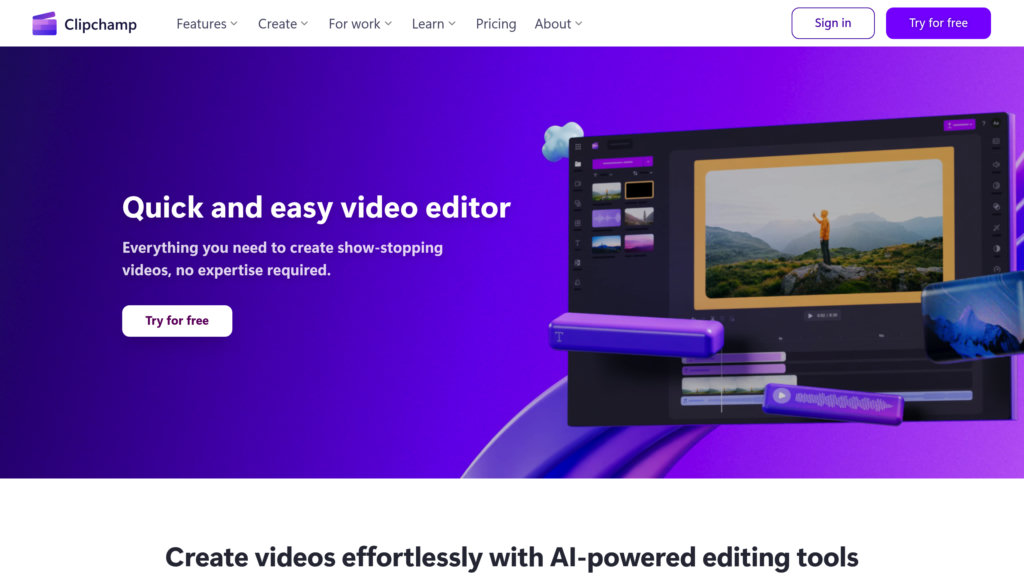 Clipchamp preview