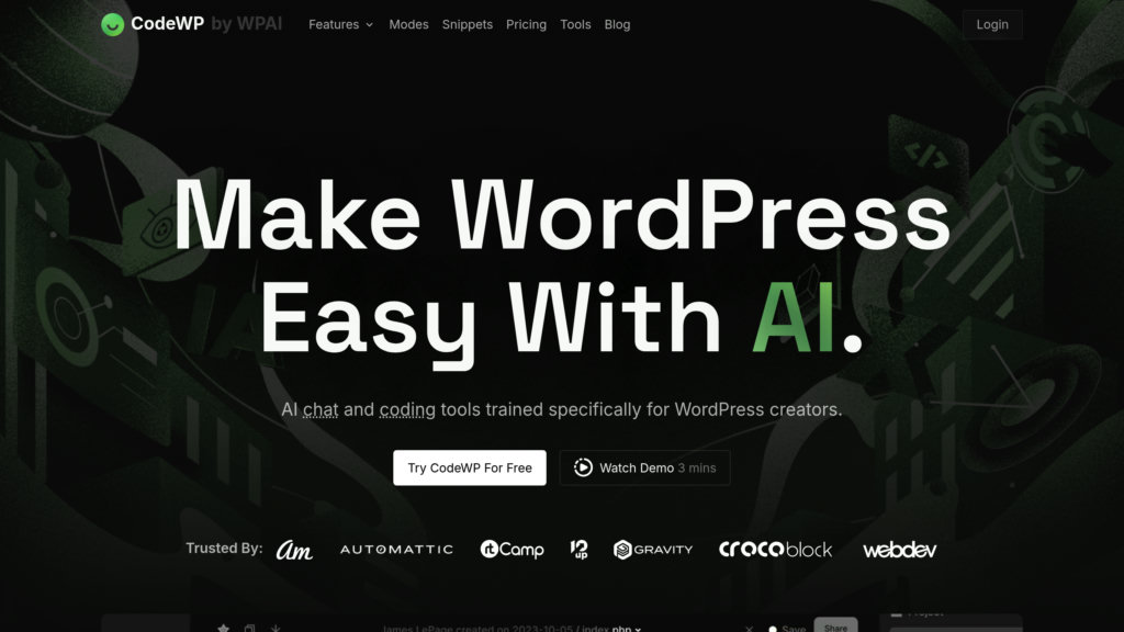 CodeWP preview