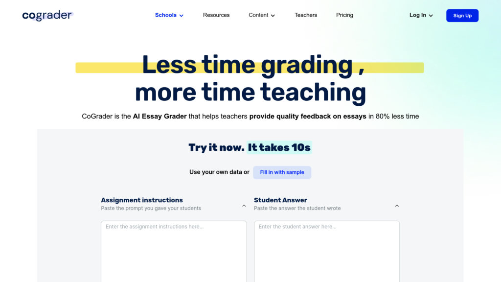 CoGrader preview
