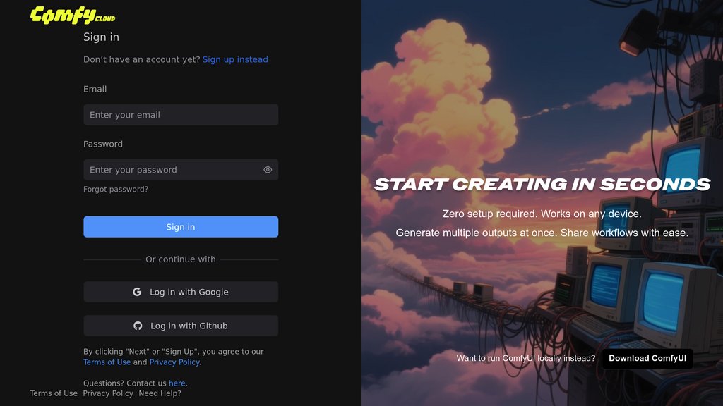 Comfy Cloud preview
