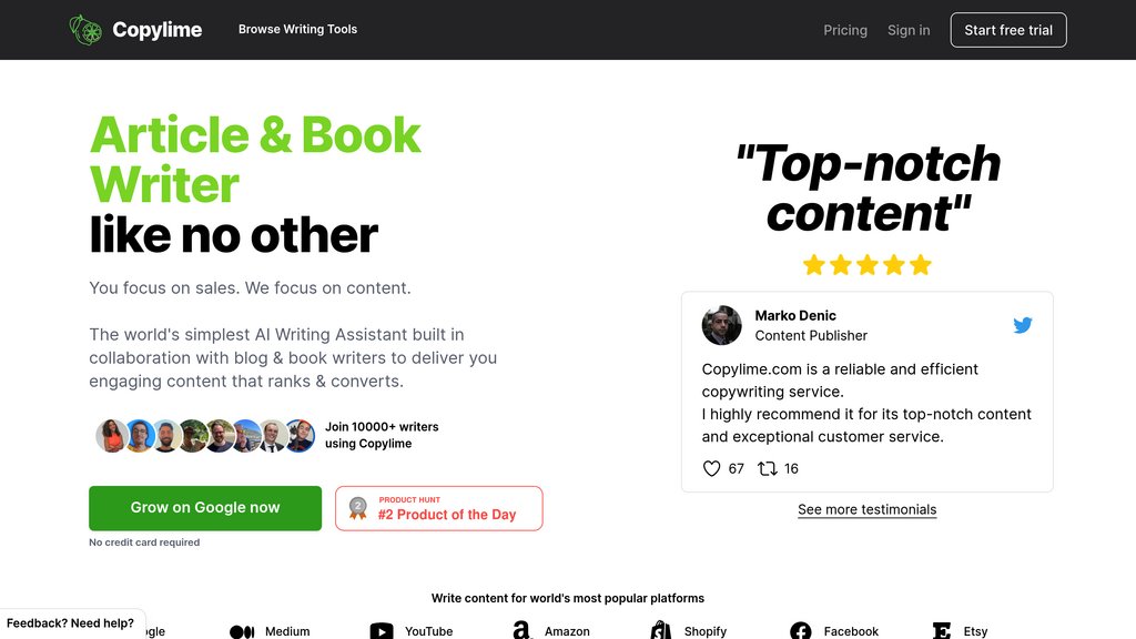 Copylime preview