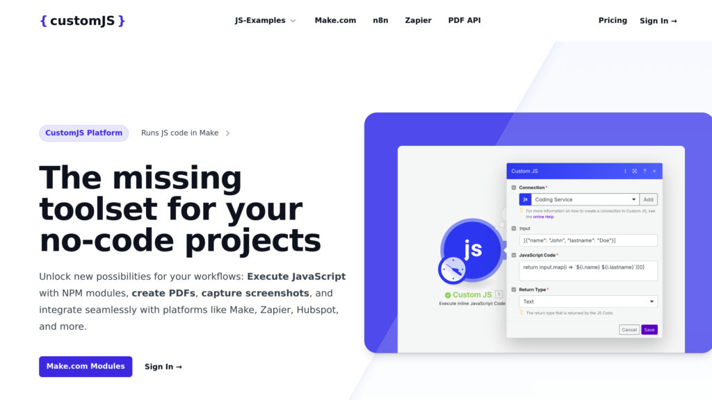 CustomJS.space preview