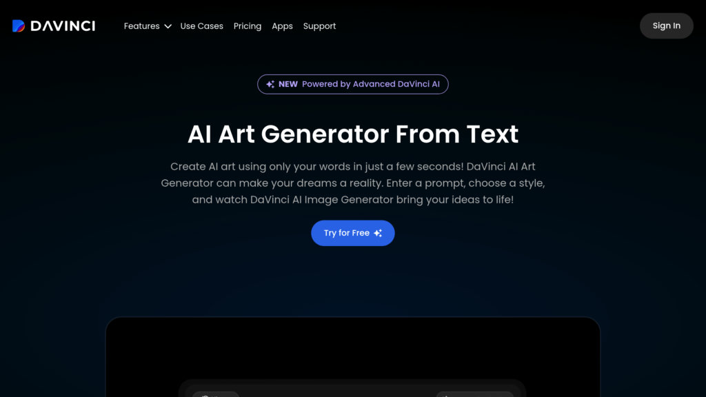 DaVinci AI preview
