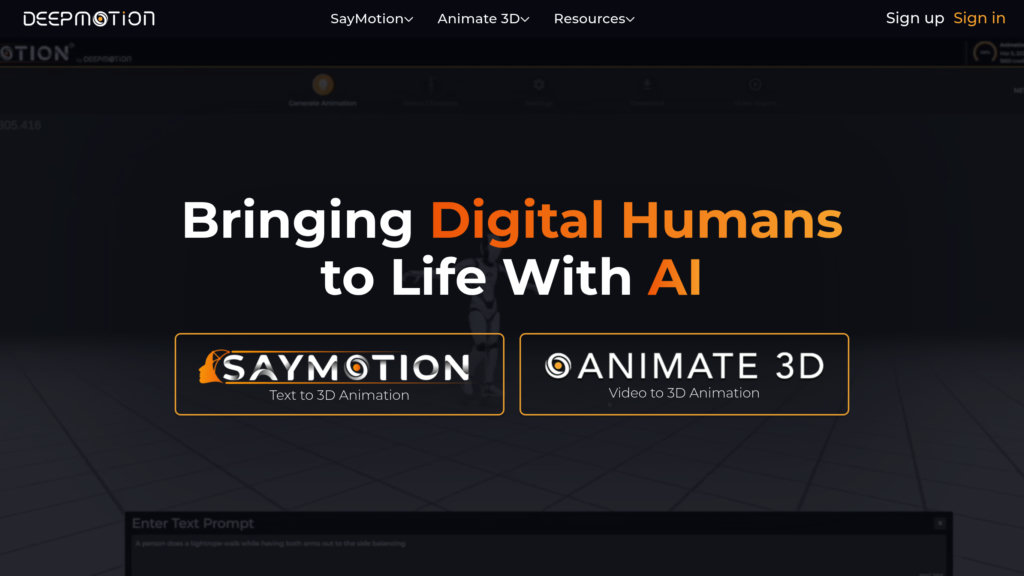 DeepMotion preview