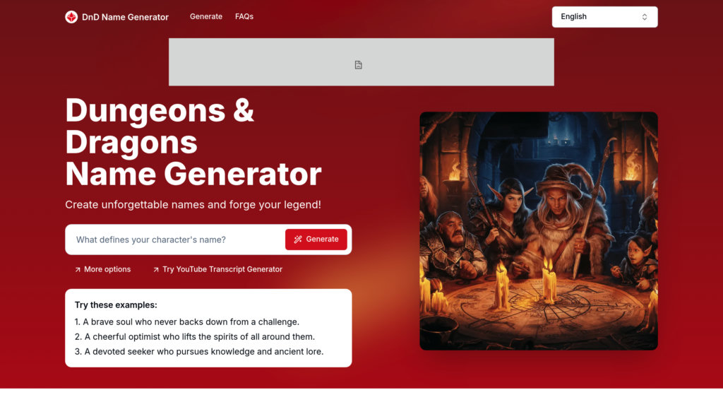 DnD Name Generator preview