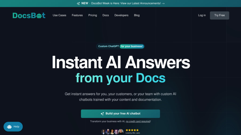 DocsBot AI preview