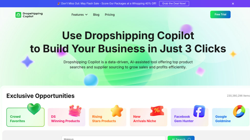 Dropshipping Copilot AI preview